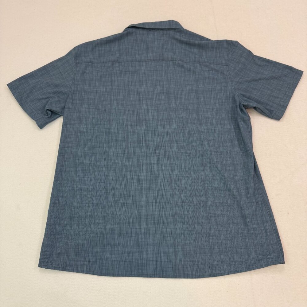 Kuhl Shirt Mens XL Persuadr Short Sleeve Button Up Lightweight Blue UPF Hiking - Picture 3 of 16